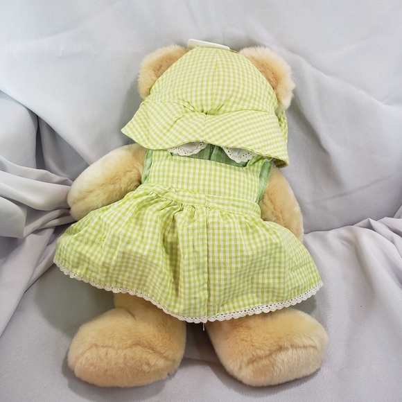 Walmart Kid Connection Springtime Teddy Bear Plush Stuffed Toy Green Dress 17 In - Picture 7 of 11
